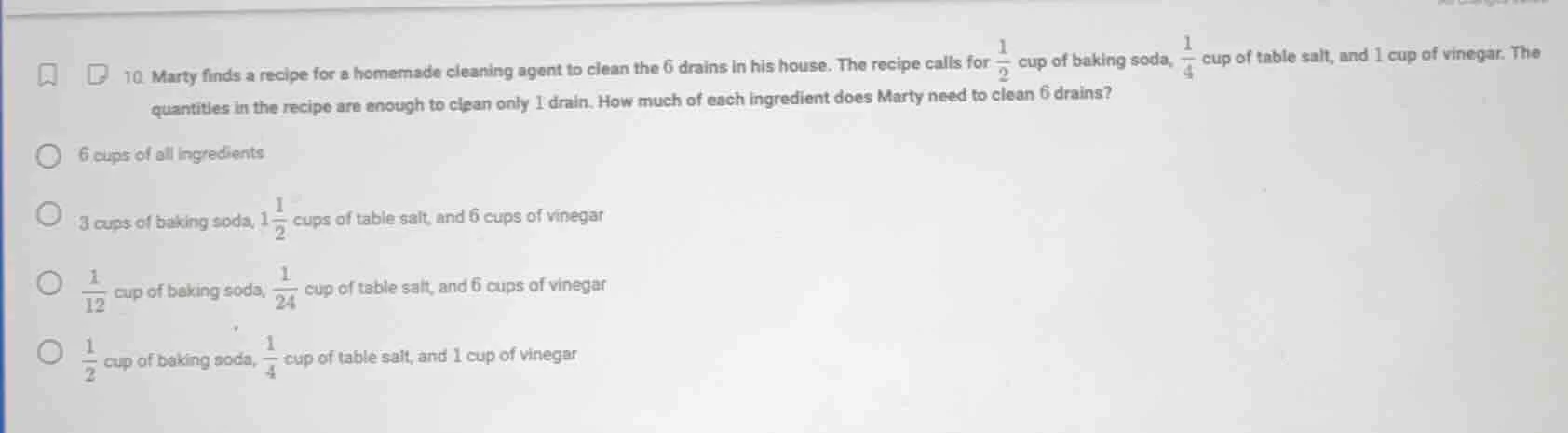 10. marty finds a recipe for a homemade cleaning agent to clean the 6 d…