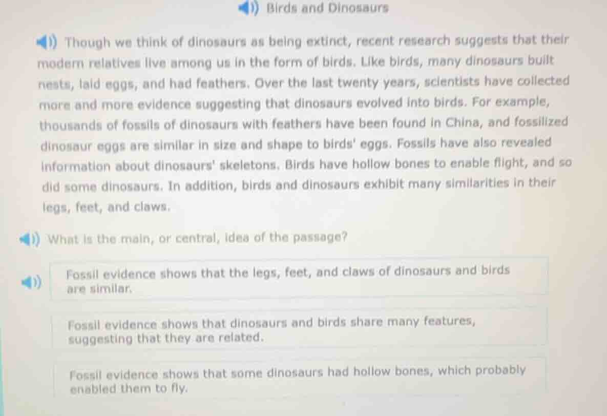 birds and dinosaurs though we think of dinosaurs as being extinct, rece…