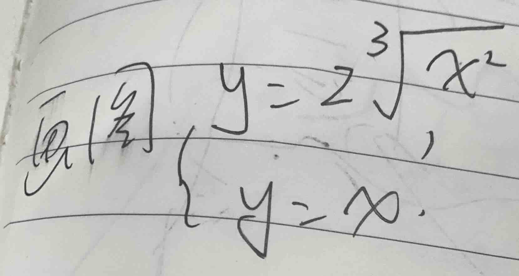 画图 \\(\\begin{cases} y = 2\\sqrt3{x^2} \\\\ y = x \\end{cases}\\)