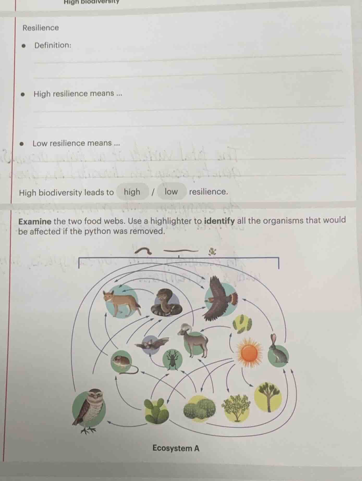 high biodiversity resilience - definition: - high resilience means ... …