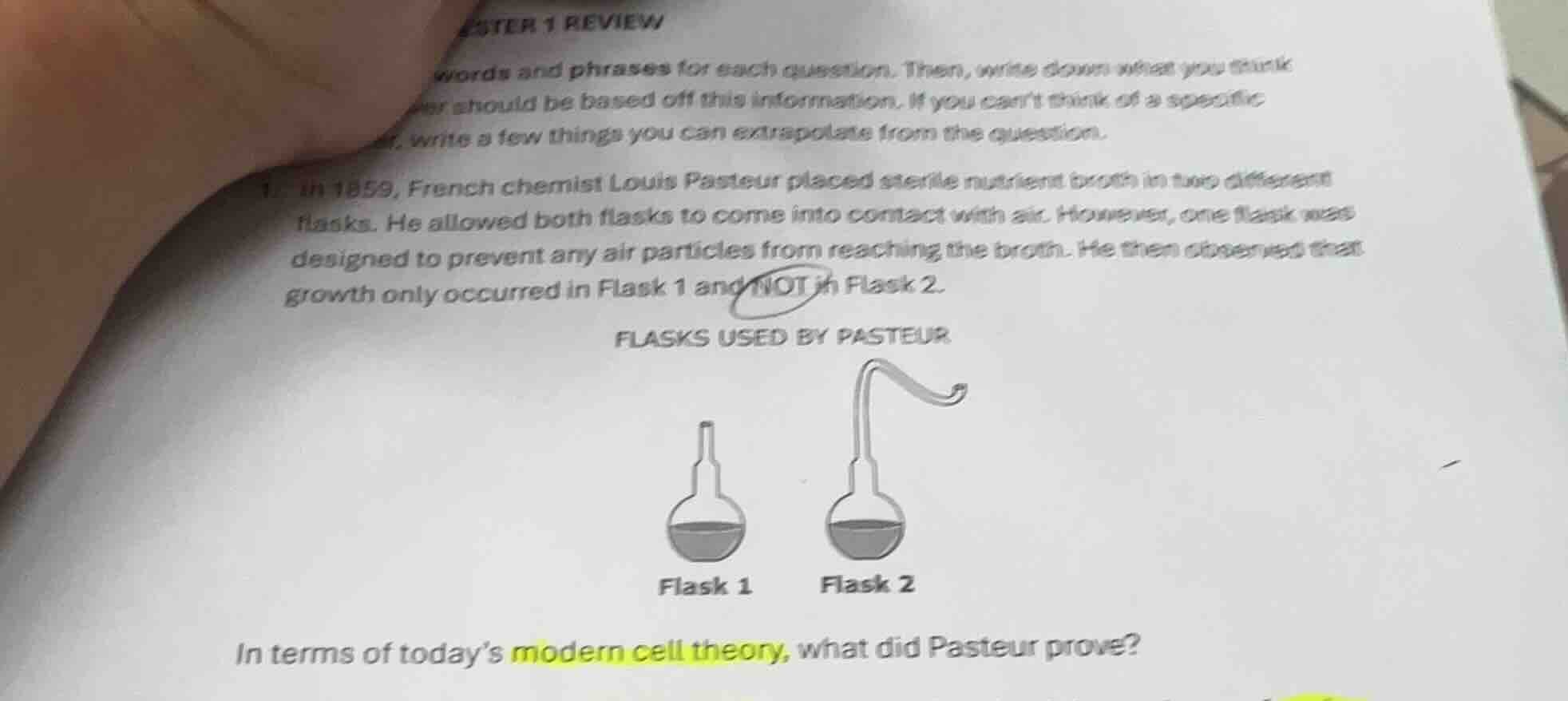 ester 1 review words and phrases for each question. then, write down wh…