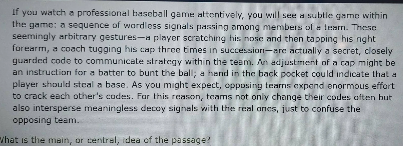 if you watch a professional baseball game attentively, you will see a s…