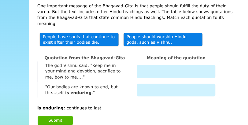 one important message of the bhagavad - gita is that people should fulf…
