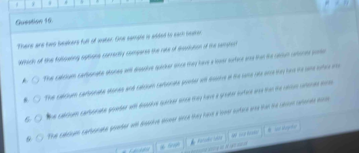 question 10. there are two beakers full of water. one sample is added t…