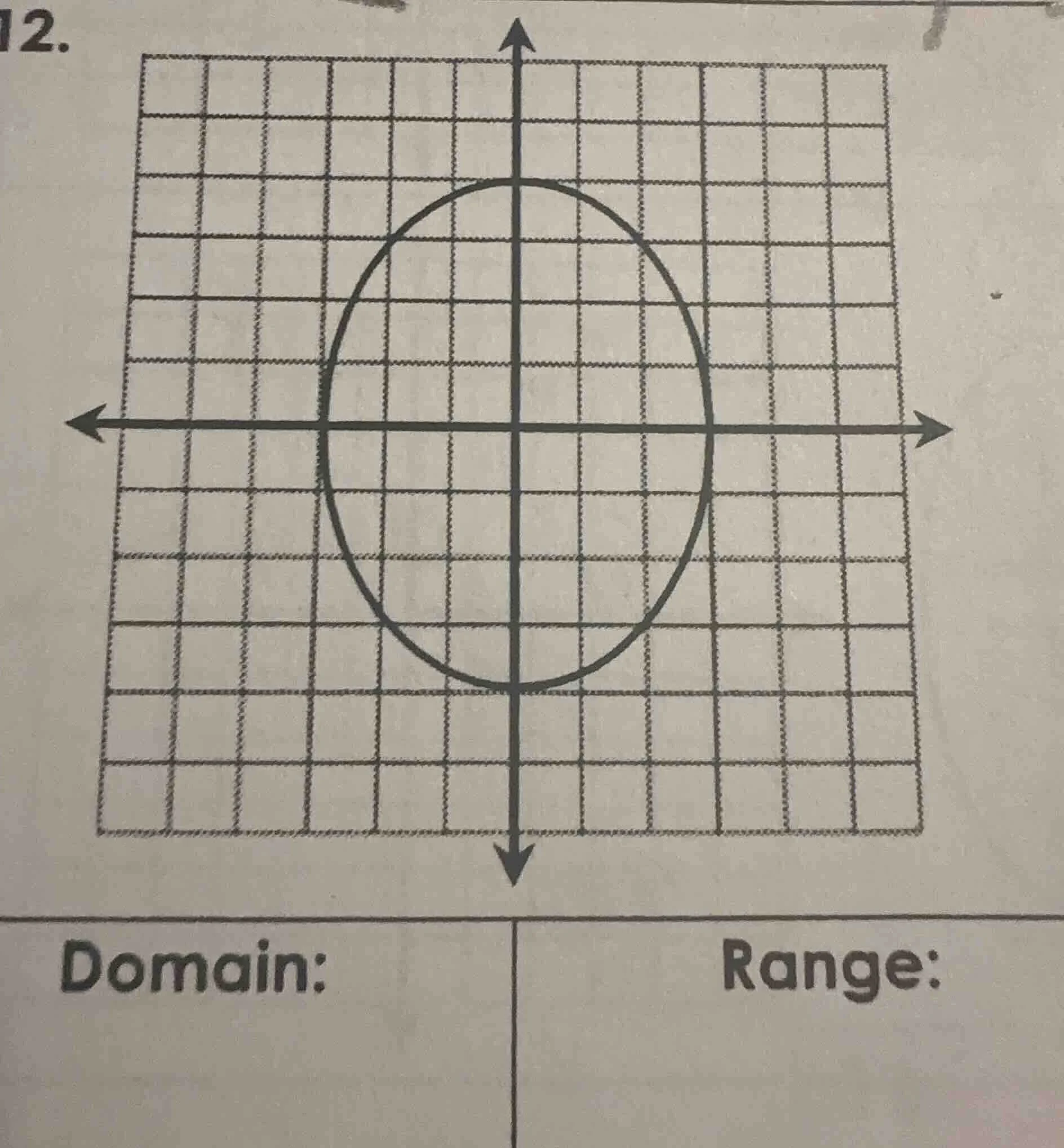 12. domain: range: