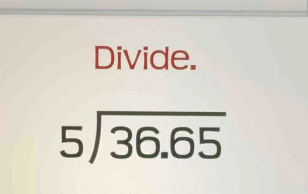 divide. $sqrt5{36.65}$