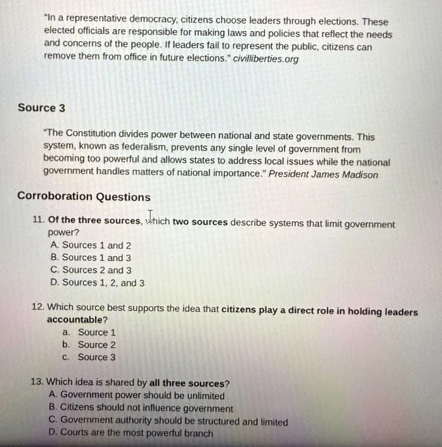 “in a representative democracy, citizens choose leaders through electio…