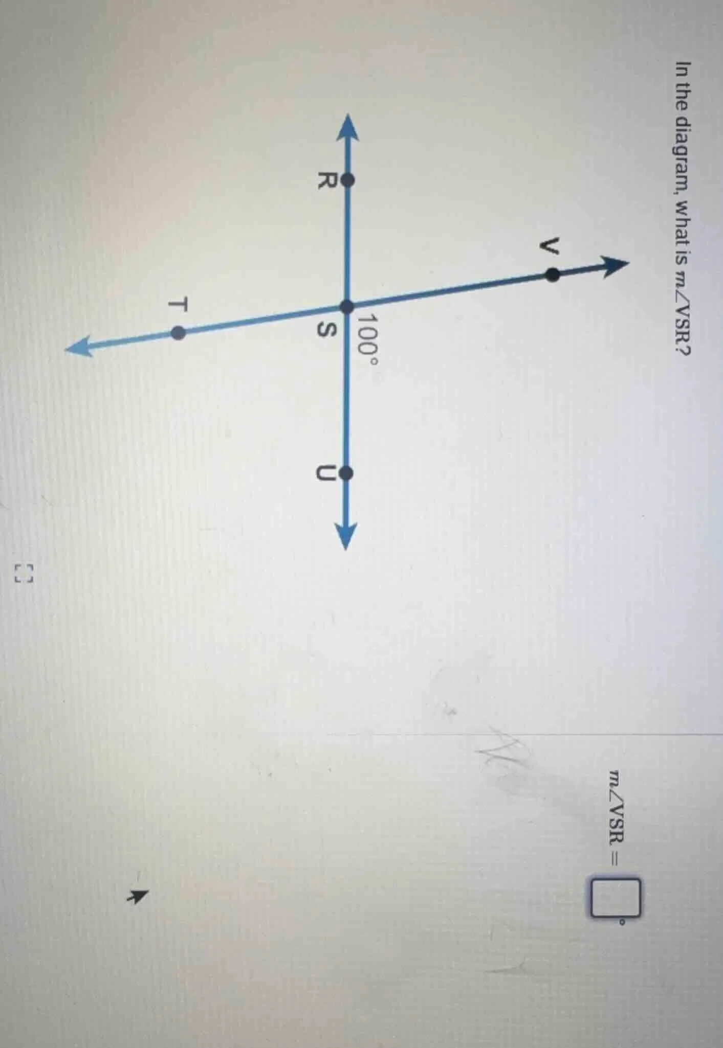 in the diagram, what is ( mangle vsr )? ( mangle vsr = square^circ )