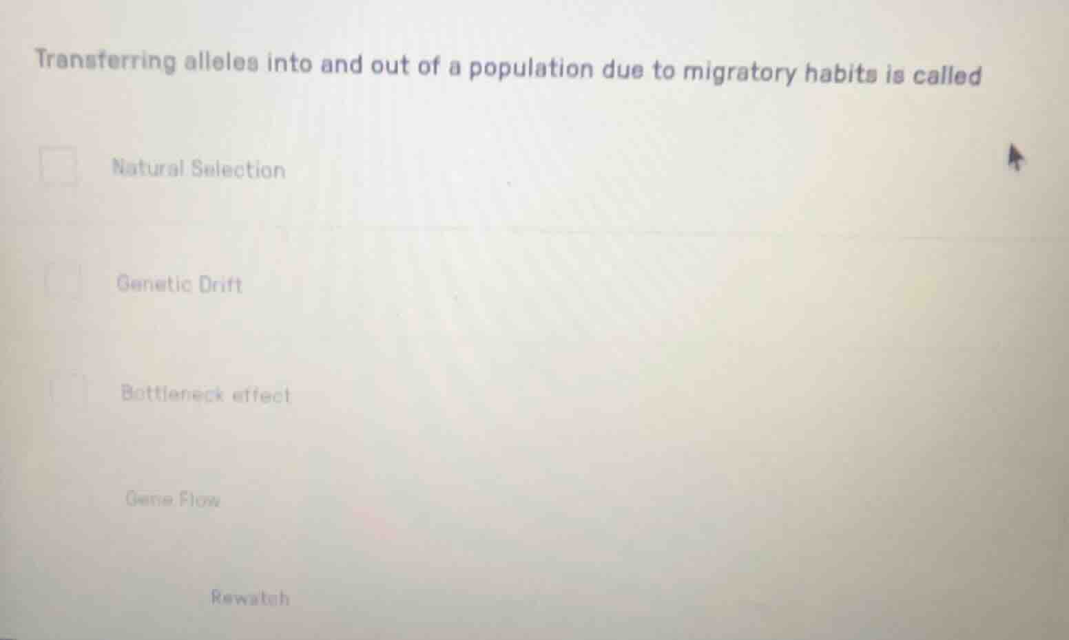 transferring alleles into and out of a population due to migratory habi…