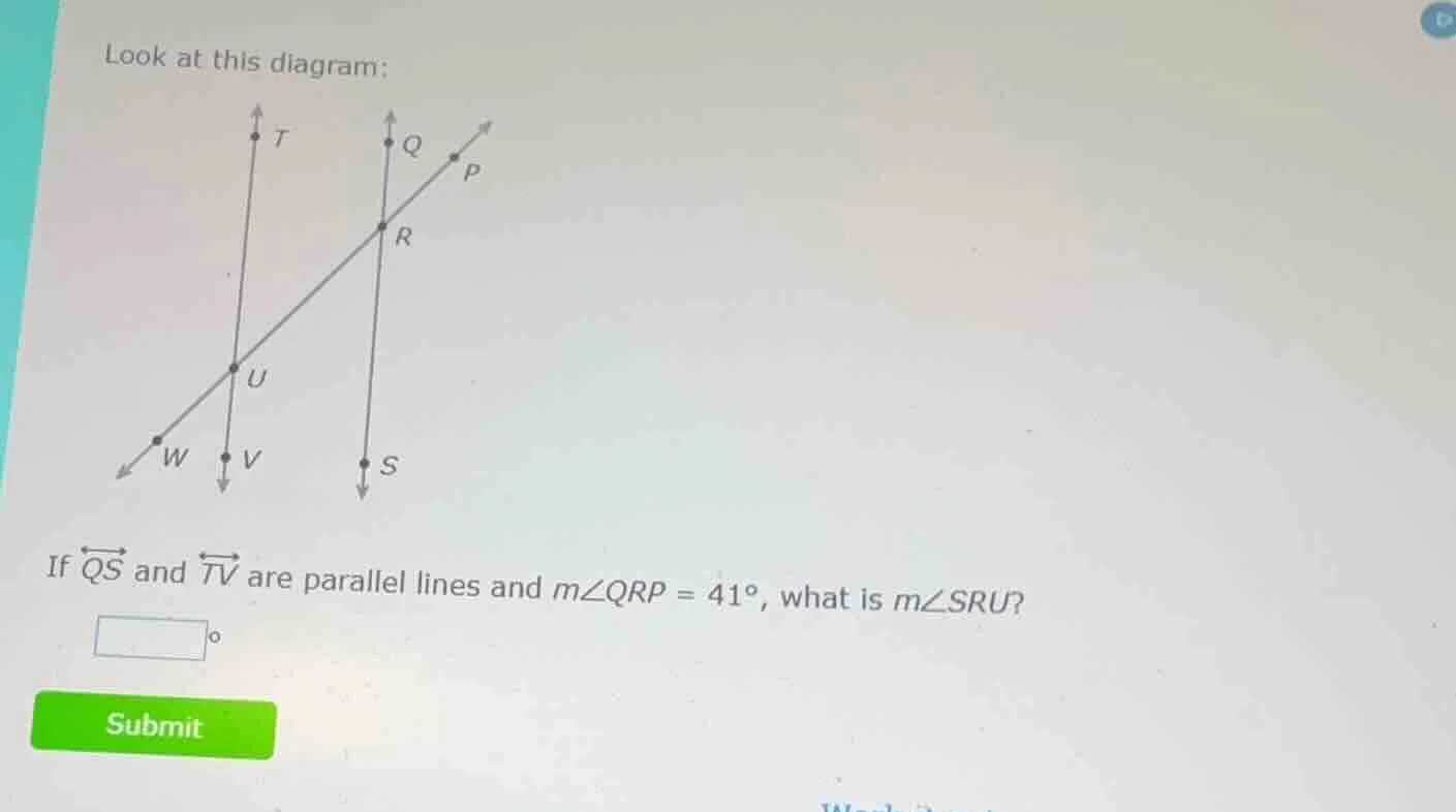 look at this diagram: diagram with lines and points t, q, p, r, u, w, v…
