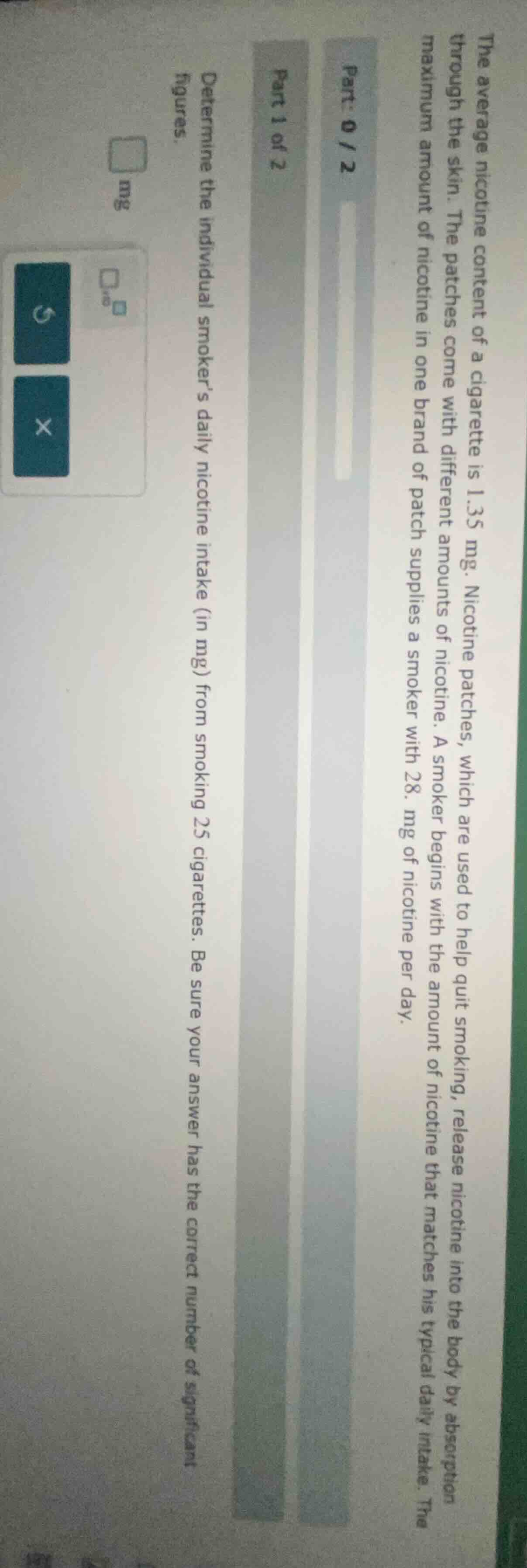 the average nicotine content of a cigarette is 1.35 mg. nicotine patche…