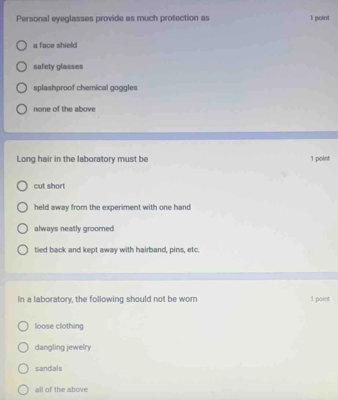 personal eyeglasses provide as much protection as a face shield safety …