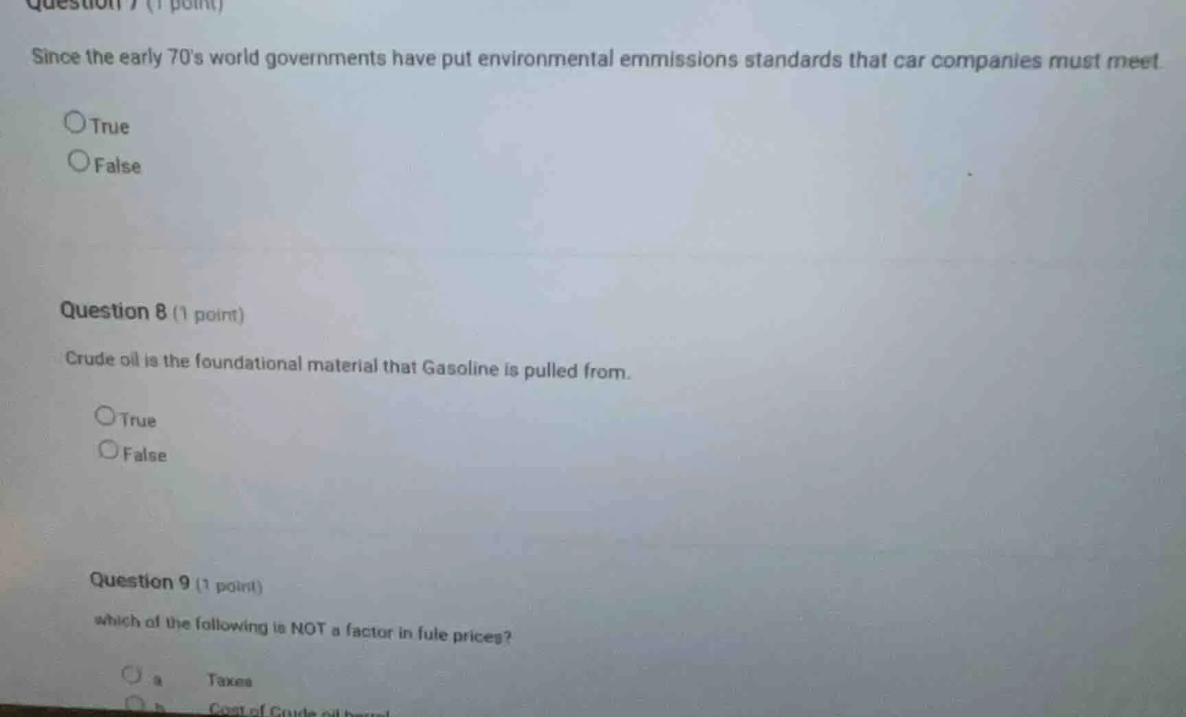 question 7 (1 point) since the early 70s world governments have put env…