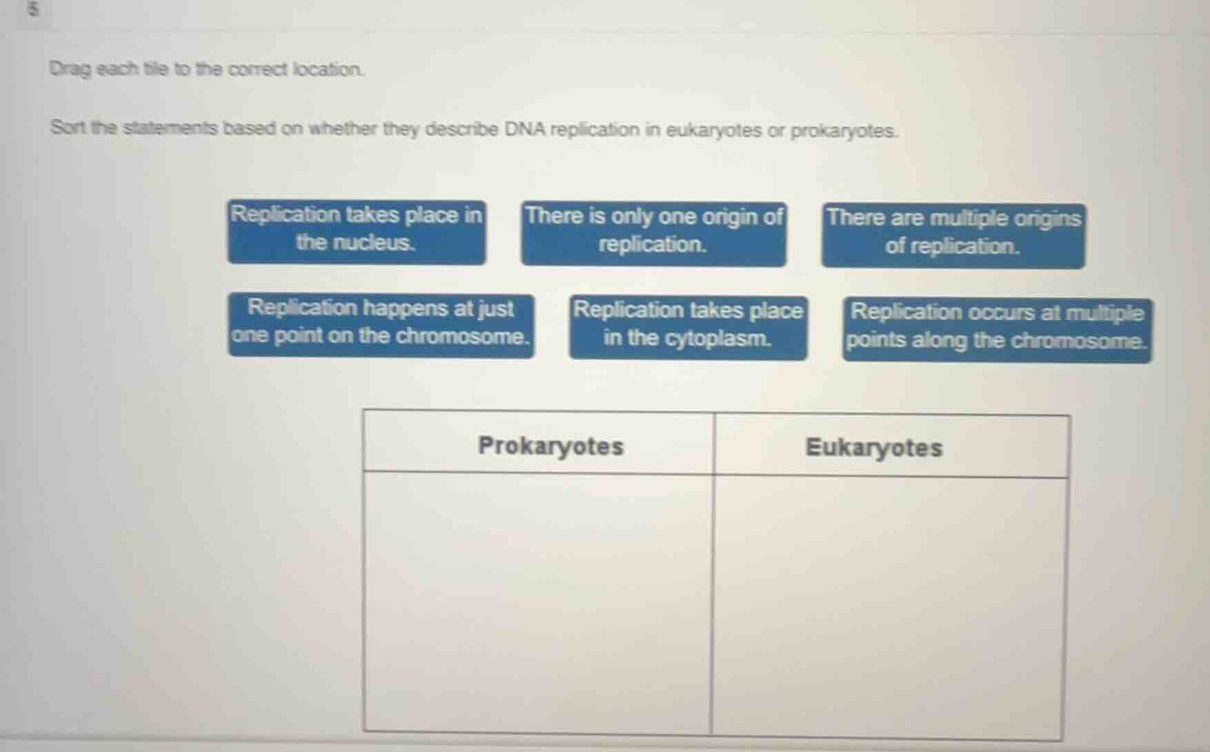 5 drag each tile to the correct location. sort the statements based on …