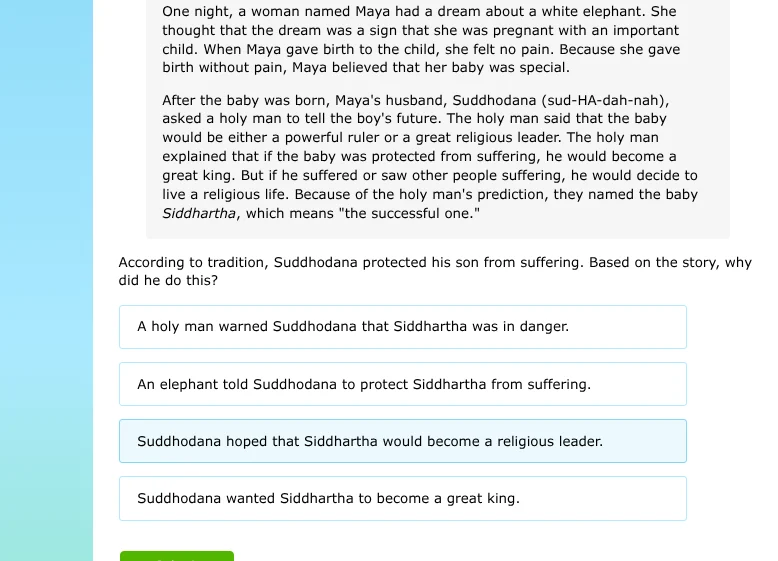one night, a woman named maya had a dream about a white elephant. she t…