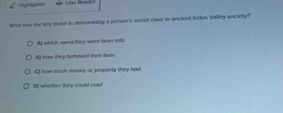 what was the key factor in determining a persons social class in ancien…