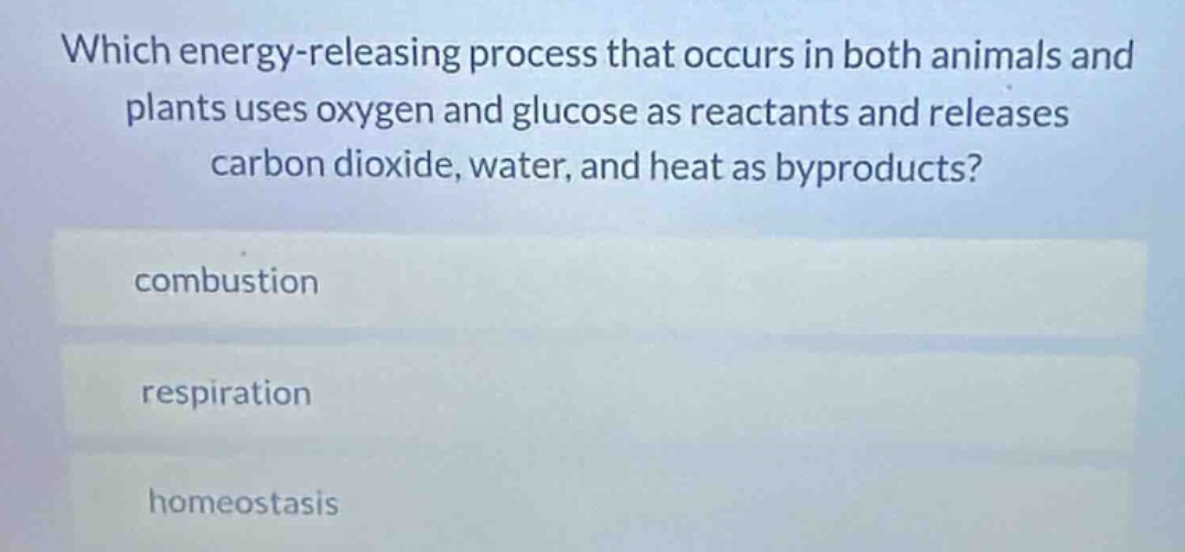 which energy-releasing process that occurs in both animals and plants u…