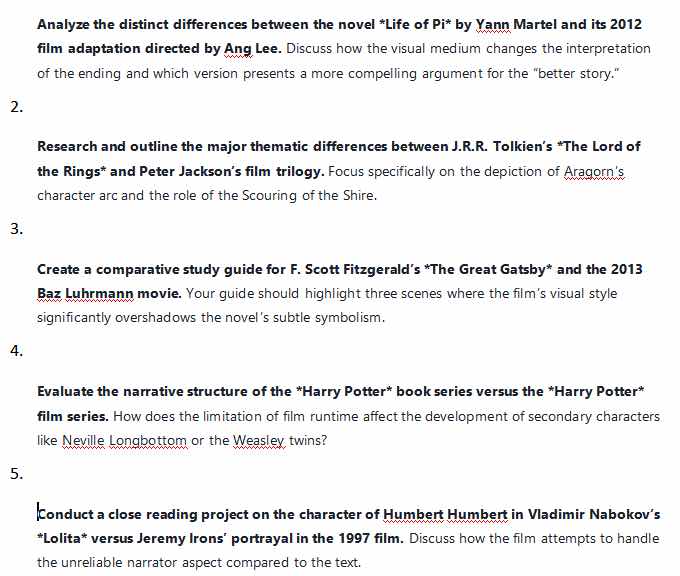 1. analyze the distinct differences between the novel “life of pi” by y…