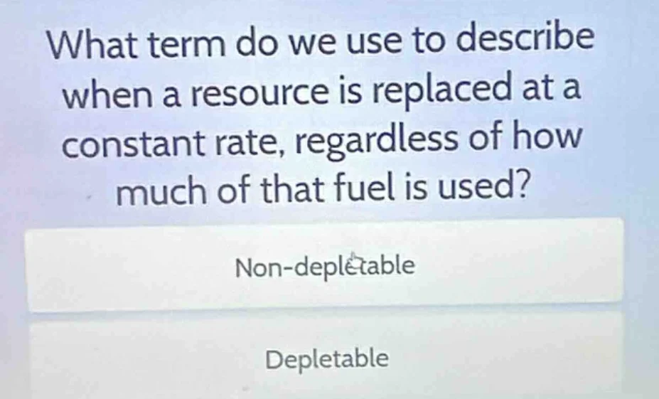 what term do we use to describe when a resource is replaced at a consta…