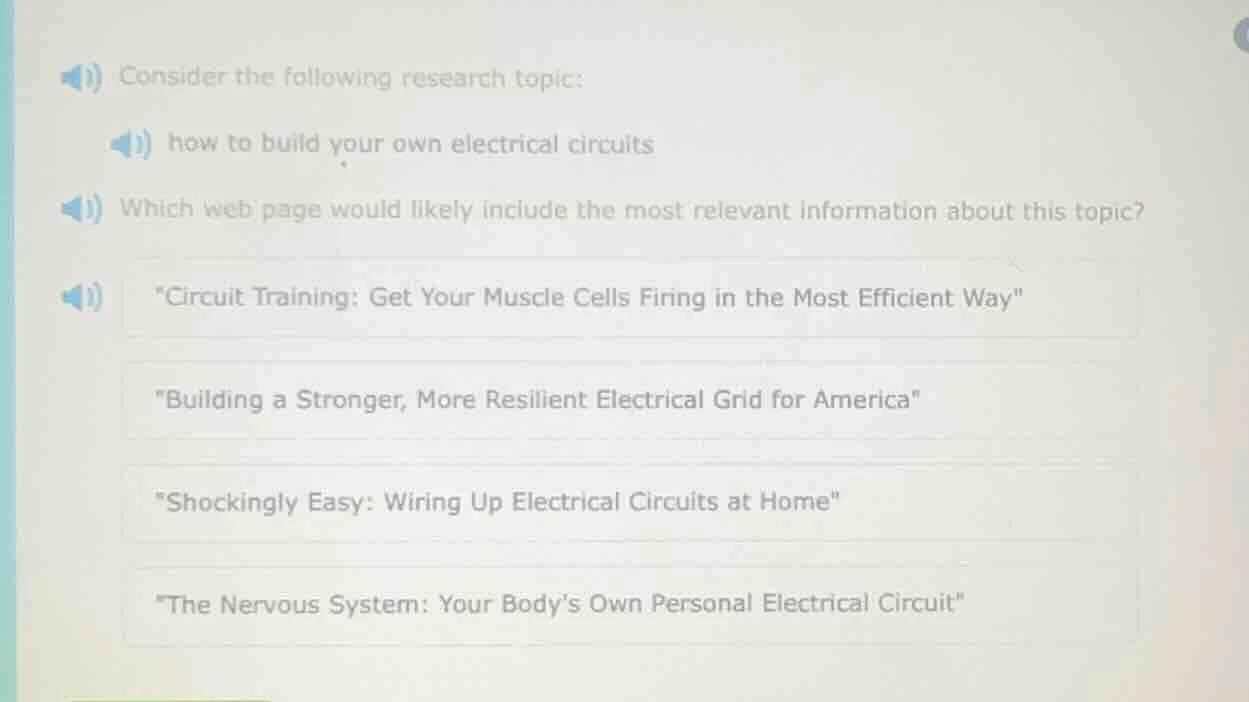 consider the following research topic: how to build your own electrical…