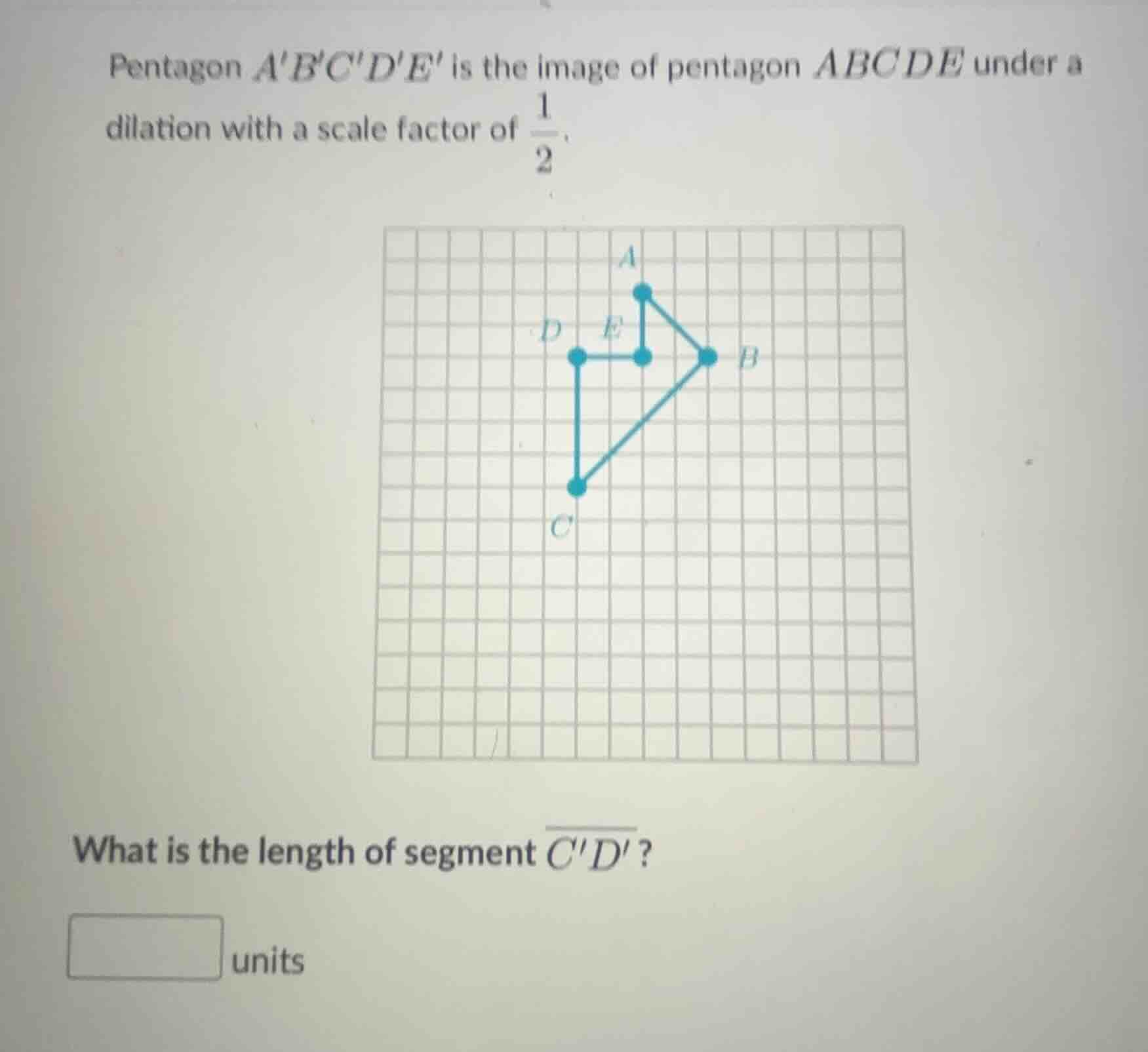 pentagon abcde is the image of pentagon abcde under a dilation with a s…