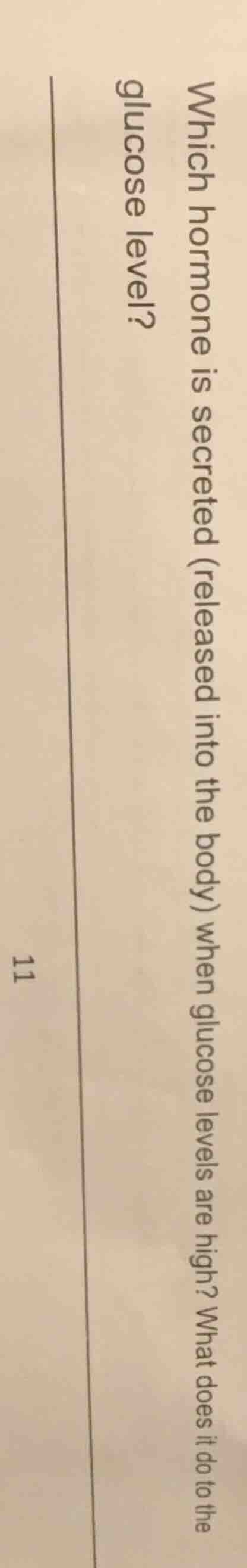 which hormone is secreted (released into the body) when glucose levels …