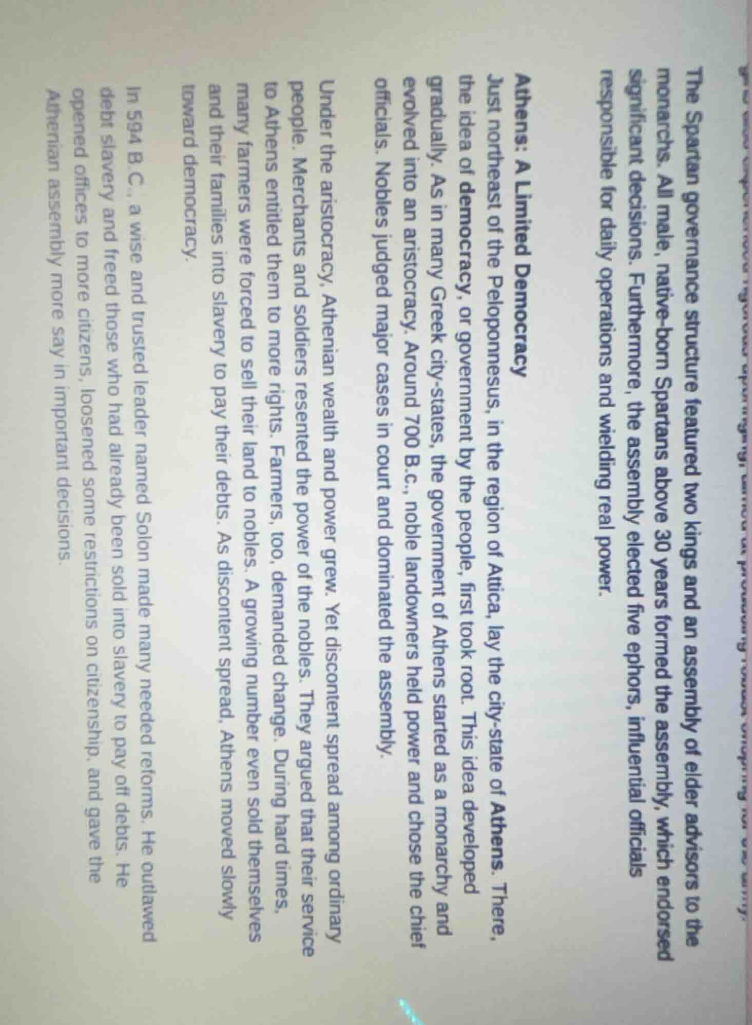 the spartan governance structure featured two kings and an assembly of …