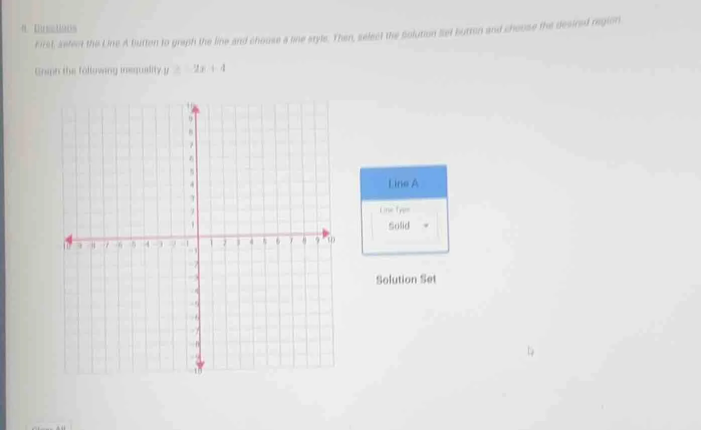 6. instructions first, select the line a button to graph the line and c…