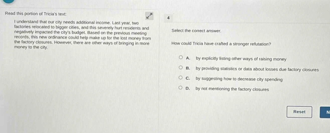 read this portion of tricia’s text: i understand that our city needs ad…