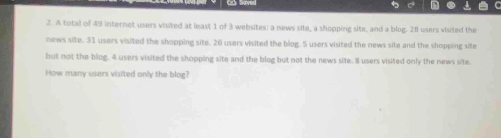 2. a total of 49 internet users visited at least 1 of 3 websites: a new…