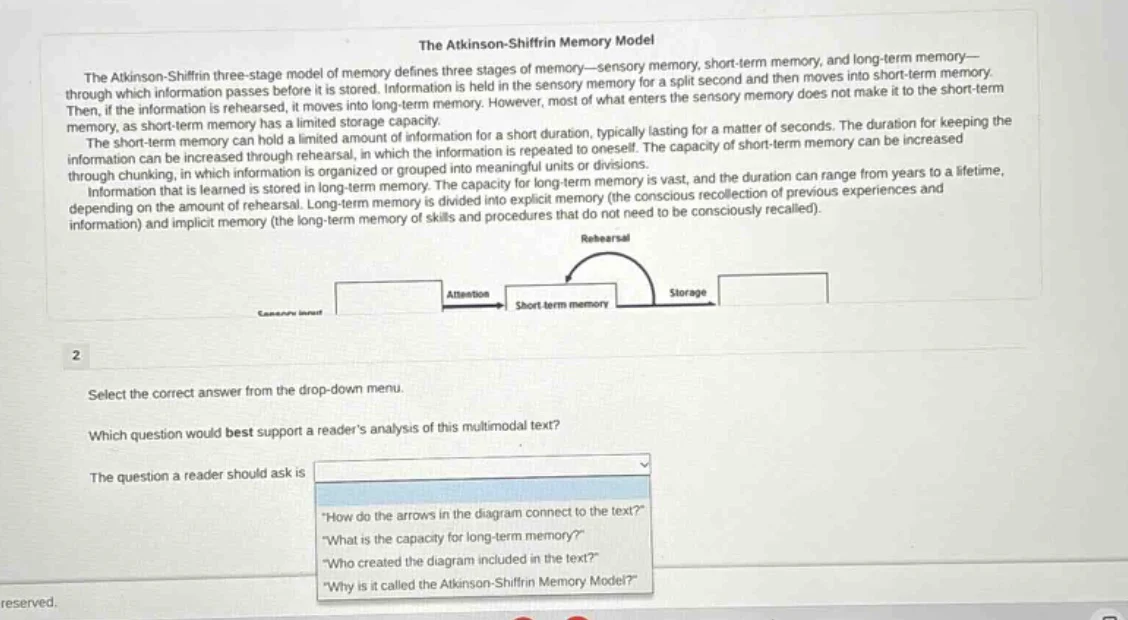 the atkinson-shiffrin memory model the atkinson-shiffrin three-stage mo…