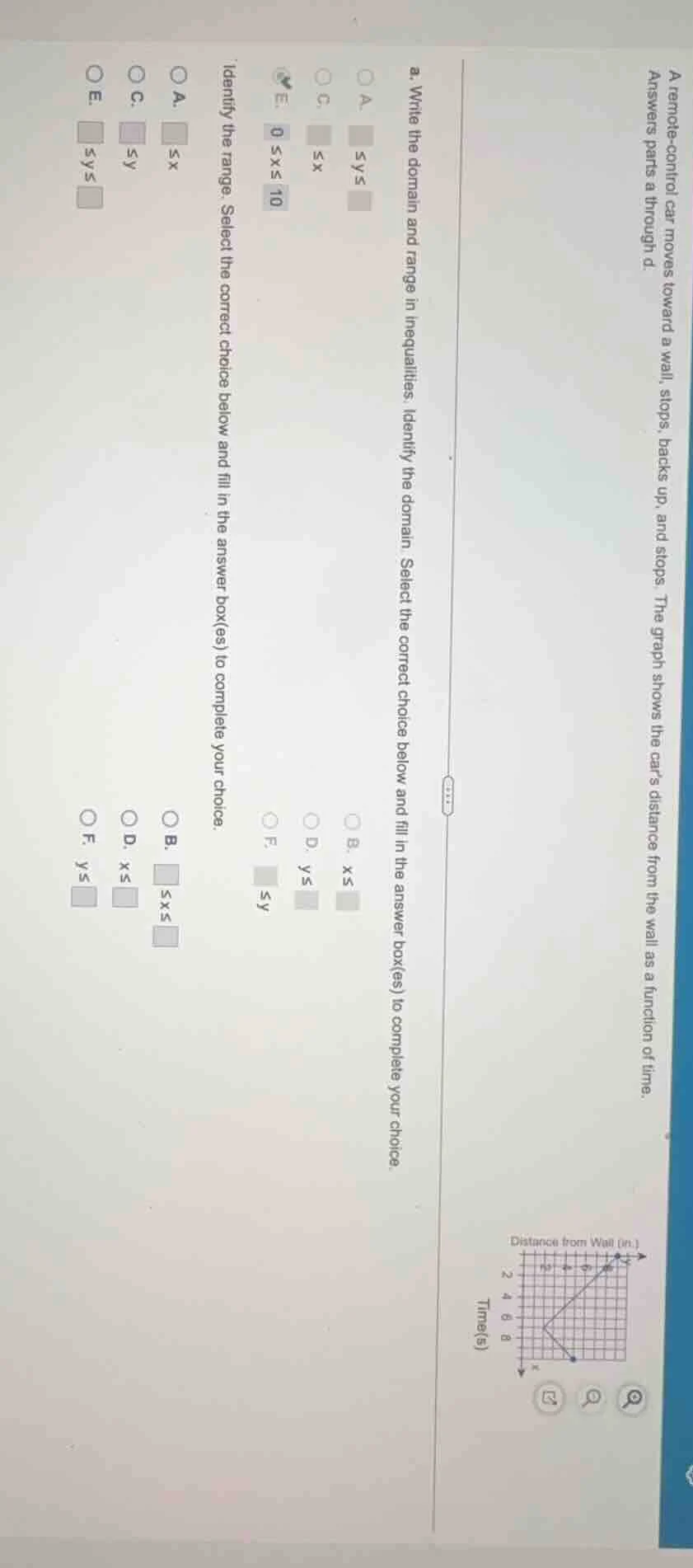 a remote - control car moves toward a wall, stops, backs up, and stops.…