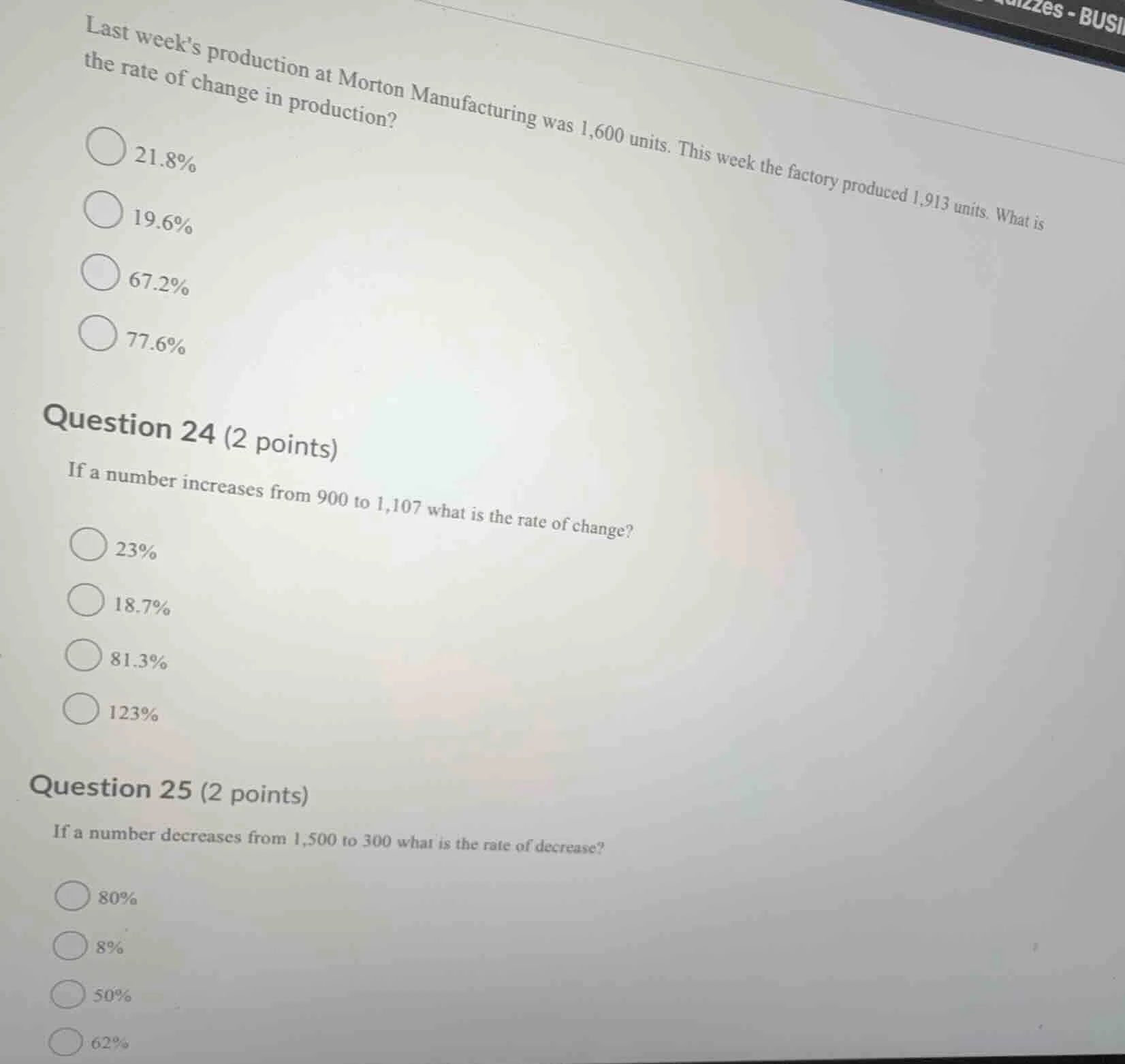 last weeks production at morton manufacturing was 1,600 units. this wee…