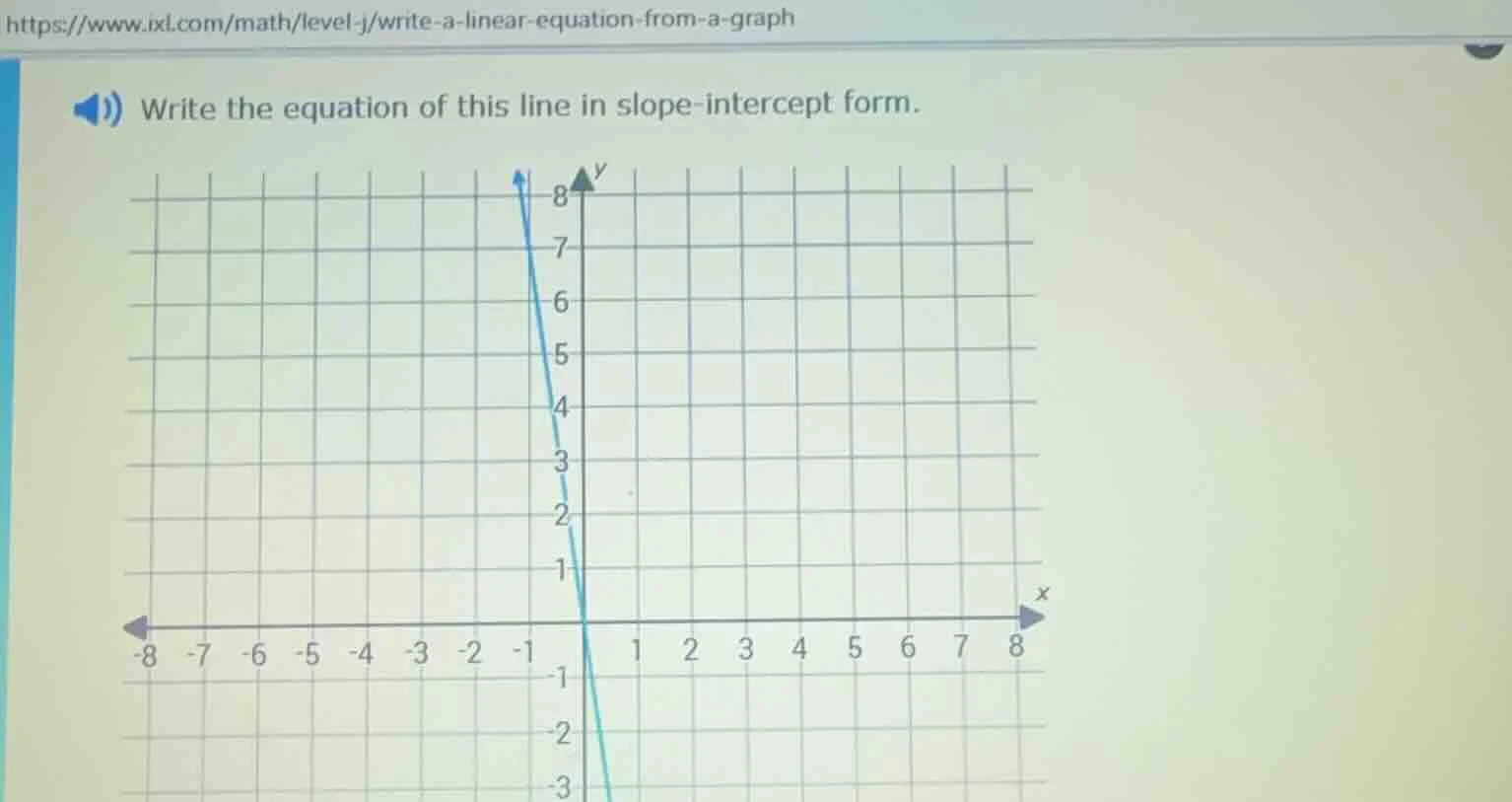 write the equation of this line in slope - intercept form.