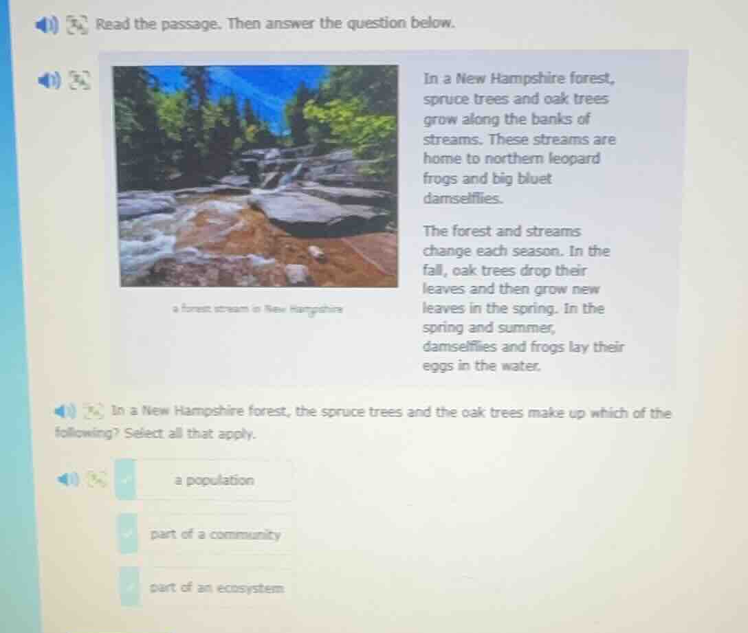 read the passage. then answer the question below. in a new hampshire fo…