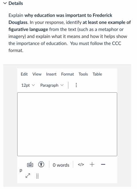 explain why education was important to frederick douglass. in your resp…