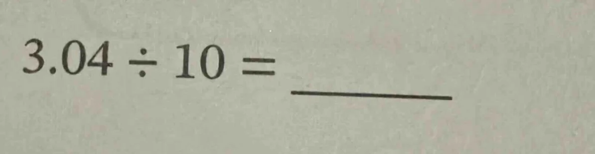 3.04 ÷ 10 =