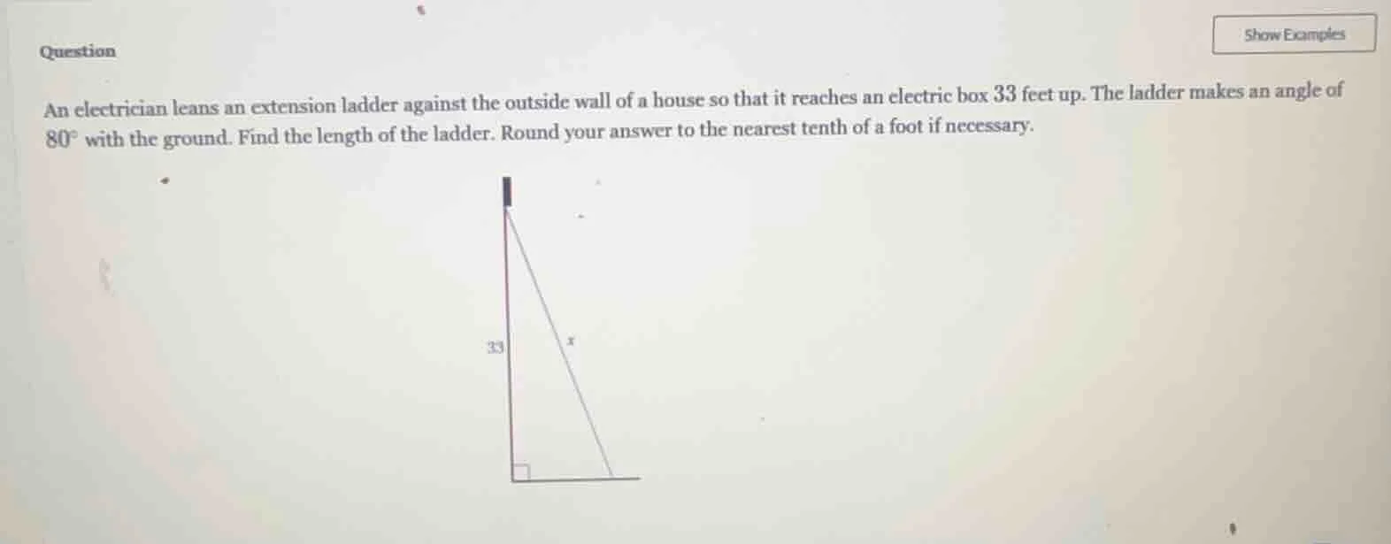 question an electrician leans an extension ladder against the outside w…
