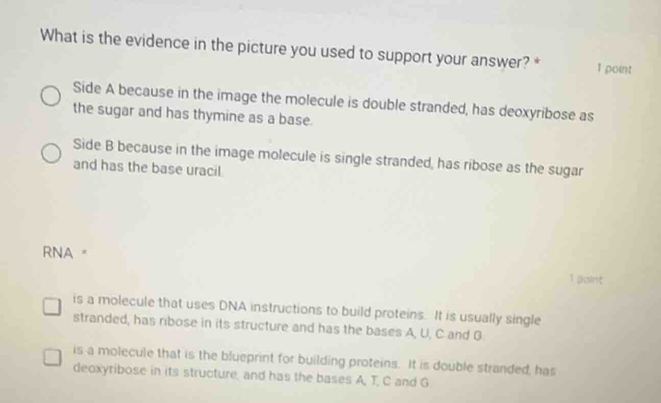 what is the evidence in the picture you used to support your answer? * …