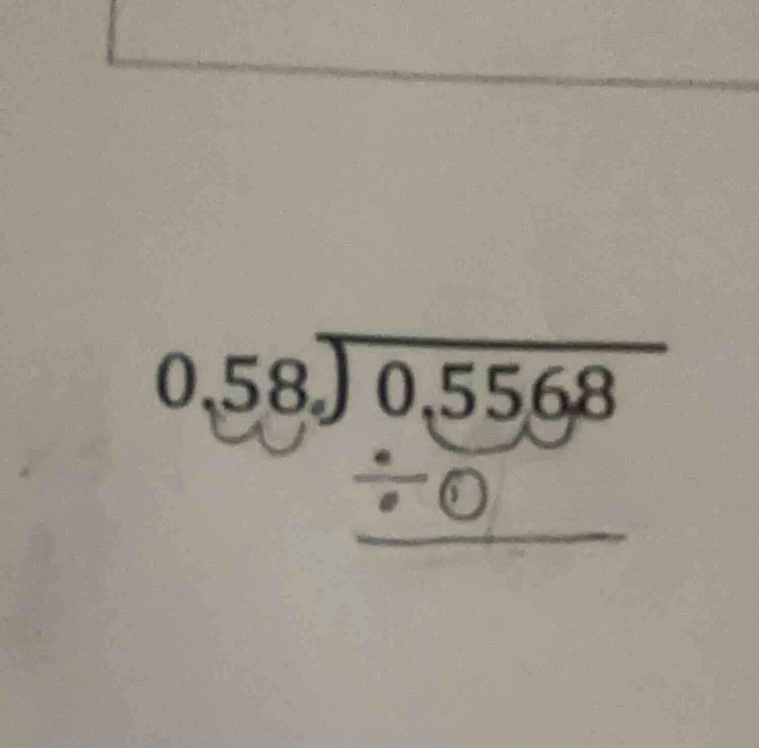 0.58)0.5568 ÷ 0