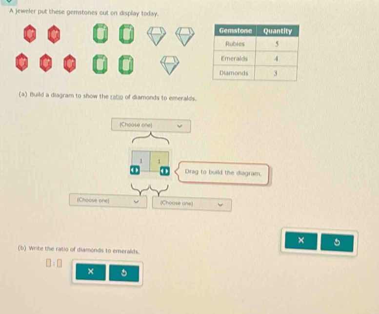 a jeweler put these gemstones out on display today. | gemstone | quanti…