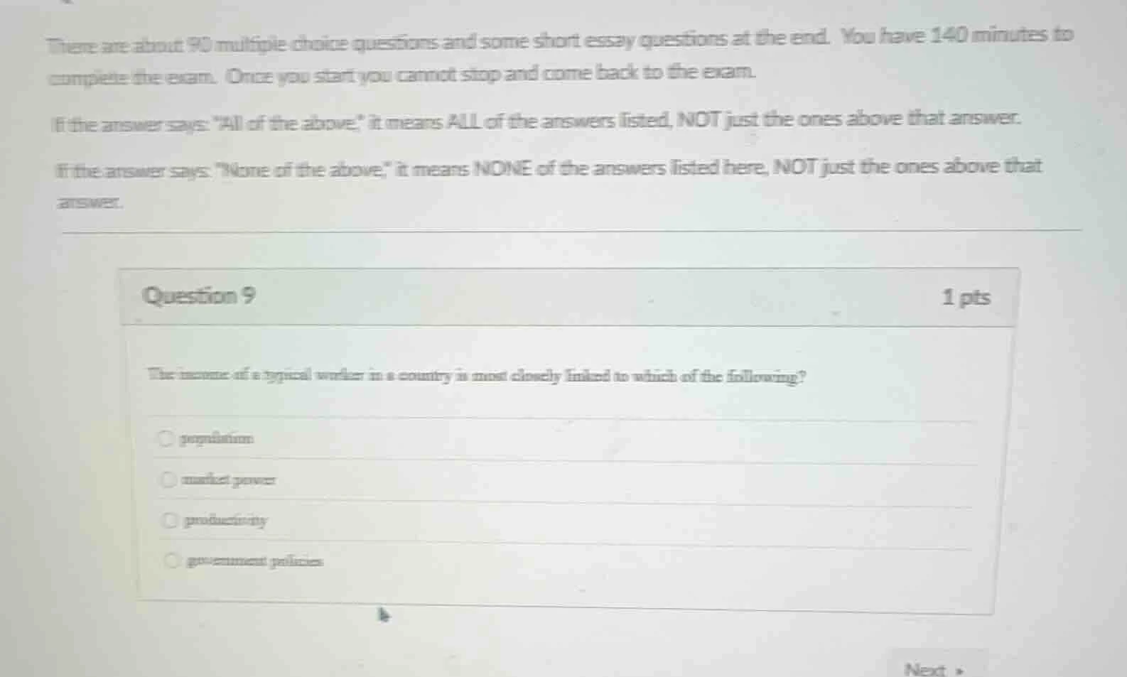 there are about 90 multiple choice questions and some short essay quest…