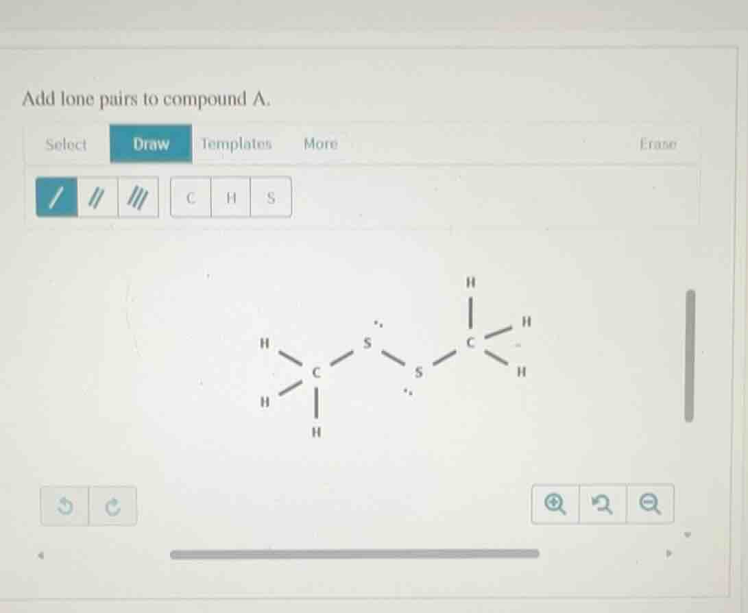 add lone pairs to compound a.