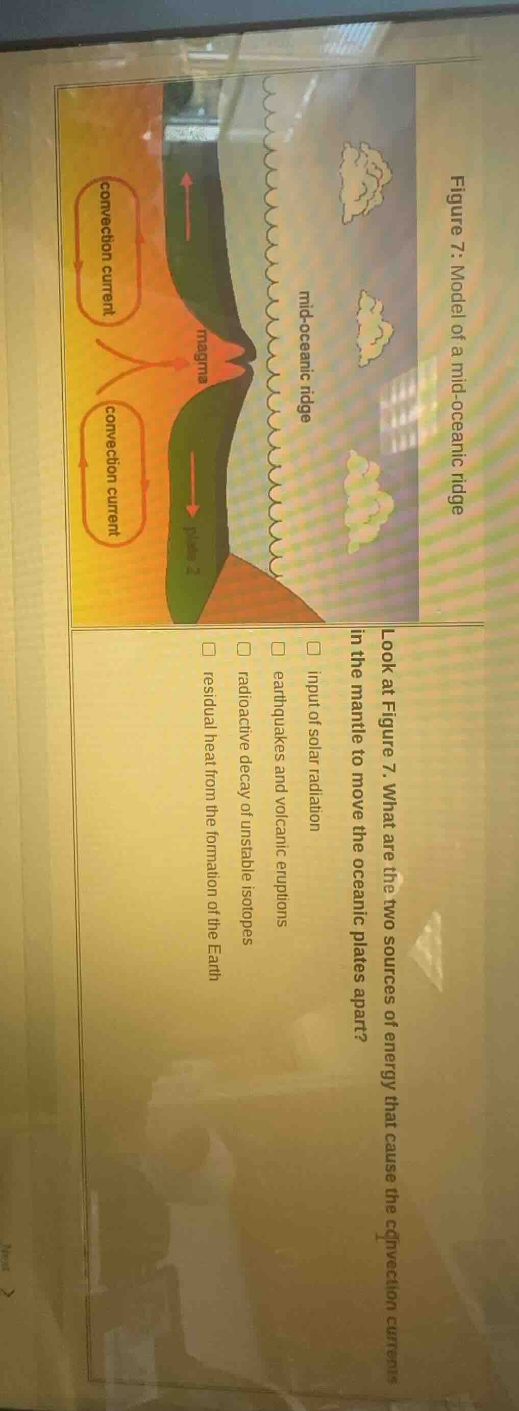 figure 7: model of a mid - oceanic ridge look at figure 7. what are the…
