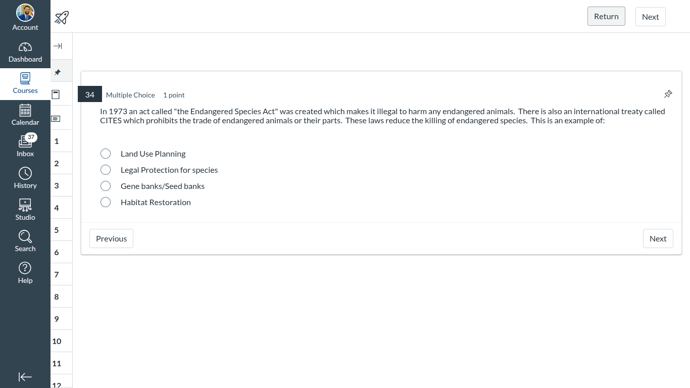 in 1973 an act called \the endangered species act\ was created which ma…