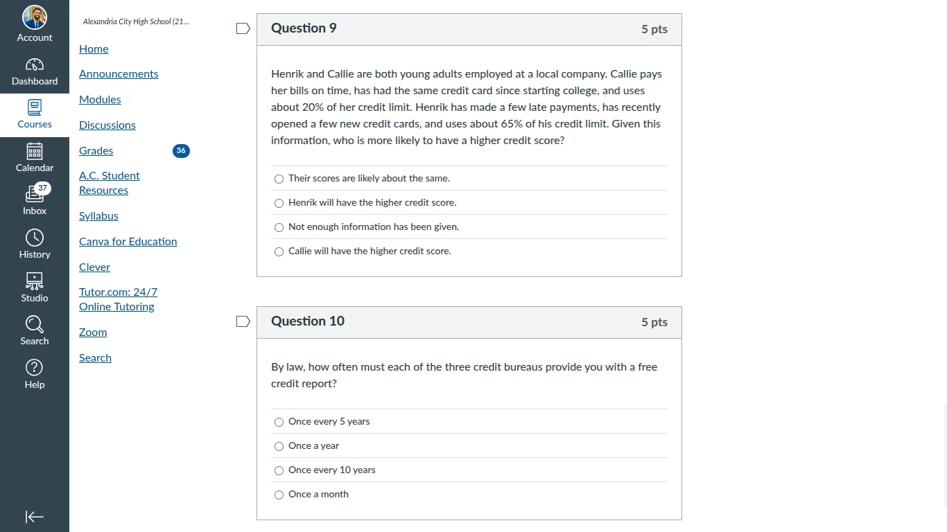 question 9 henrik and callie are both young adults employed at a local …