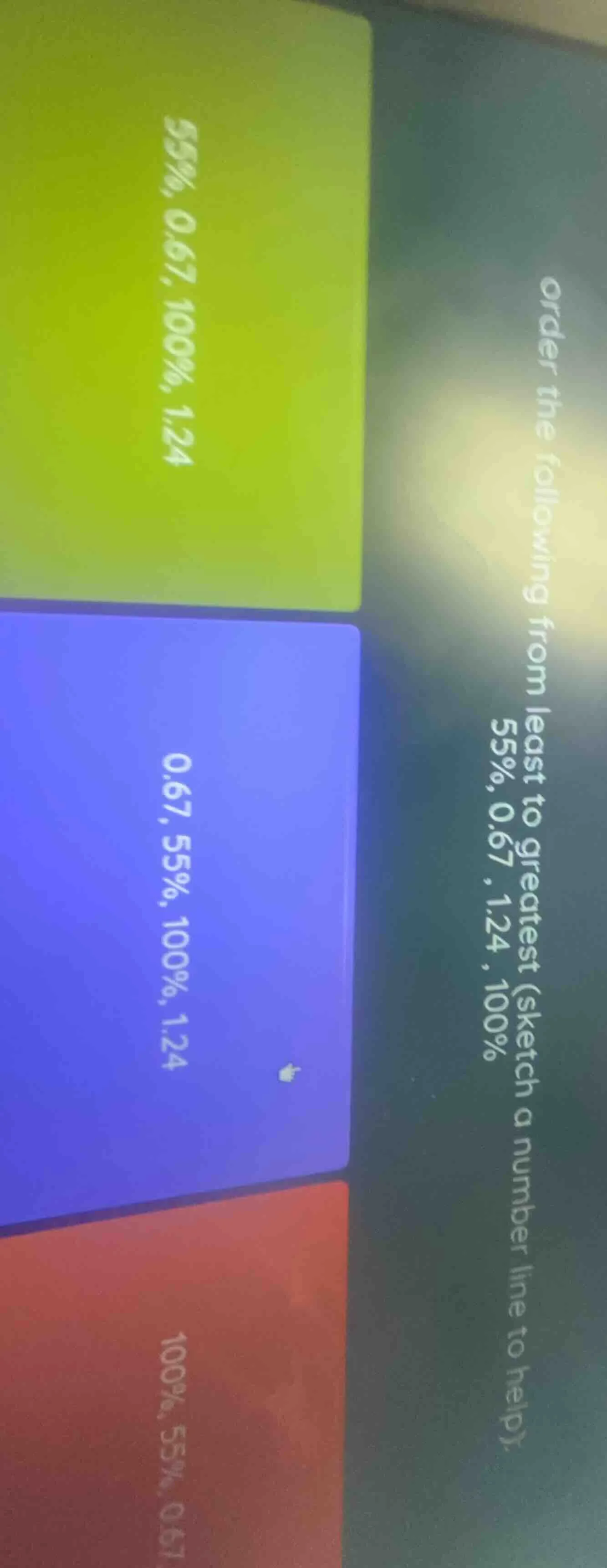 order the following from least to greatest (sketch a number line to hel…