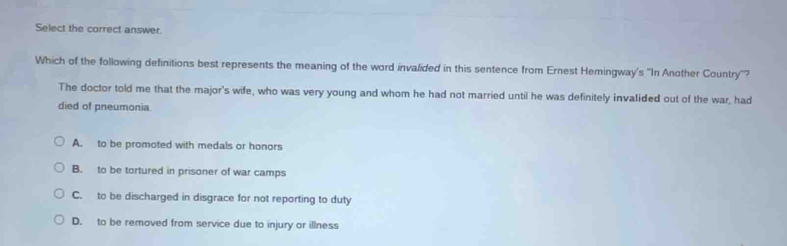 select the correct answer. which of the following definitions best repr…