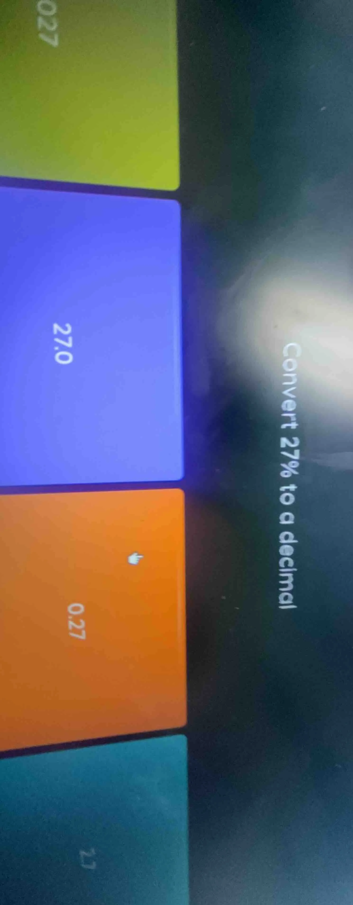 convert 27% to a decimal