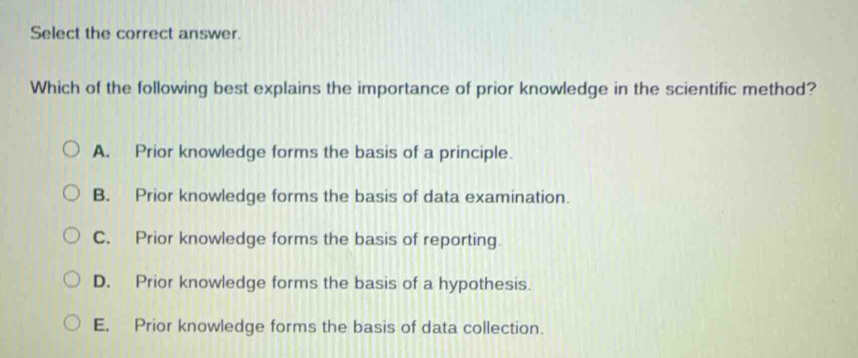 select the correct answer. which of the following best explains the imp…